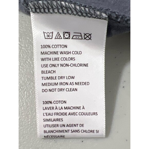 Silence + Noise 3/4 Sleeve Pullover To Womens M Oversized Gray Cotton Relaxed - Picture 4 of 6